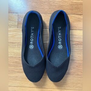 Rothy’s Black round toe flats size 8